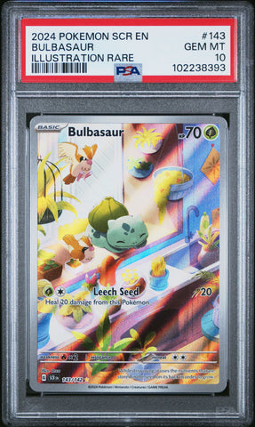 Bulbasaur [Illustration Rare] #143 PSA 10 [Stellar Crown 2024]