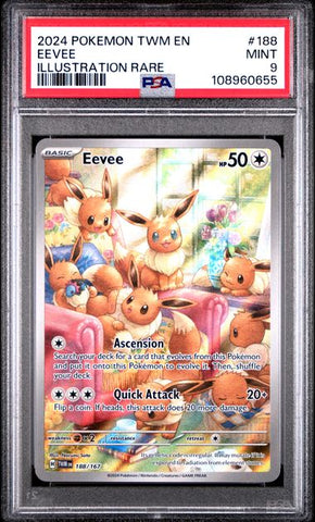 Eevee [Illustration Rare] #188 PSA 9 [Pokemon Twilight Masquerade 2024]