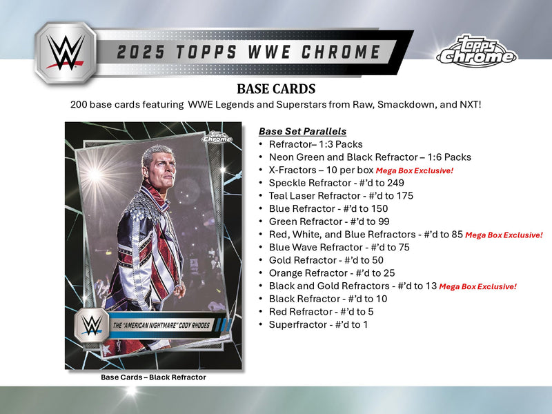 Topps Chrome WWE 2025 - Mega Box