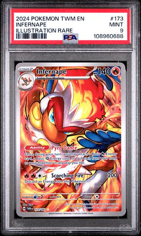 Infernape [Illustration Rare] #173 PSA 9 [Pokemon Twilight Masquerade 2024]