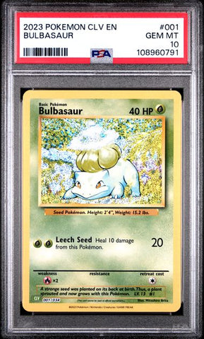 Bulbasaur #1 PSA 10 [Pokemon CLV Trading Card Game Classic 2023]