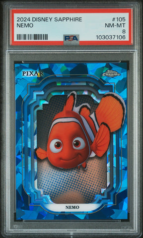 Nemo #105 PSA 8 [Topps Chrome Disney Sapphire Edition 2024]