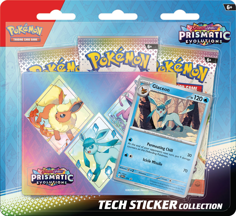 Pokemon Prismatic Evolutions - Tech Sticker Collection