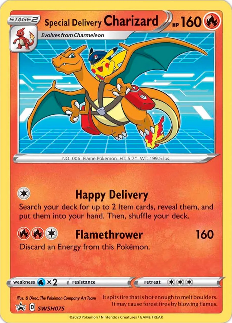 Special Delivery Charizard (SWSH075) [Sword & Shield: Black Star Promos]