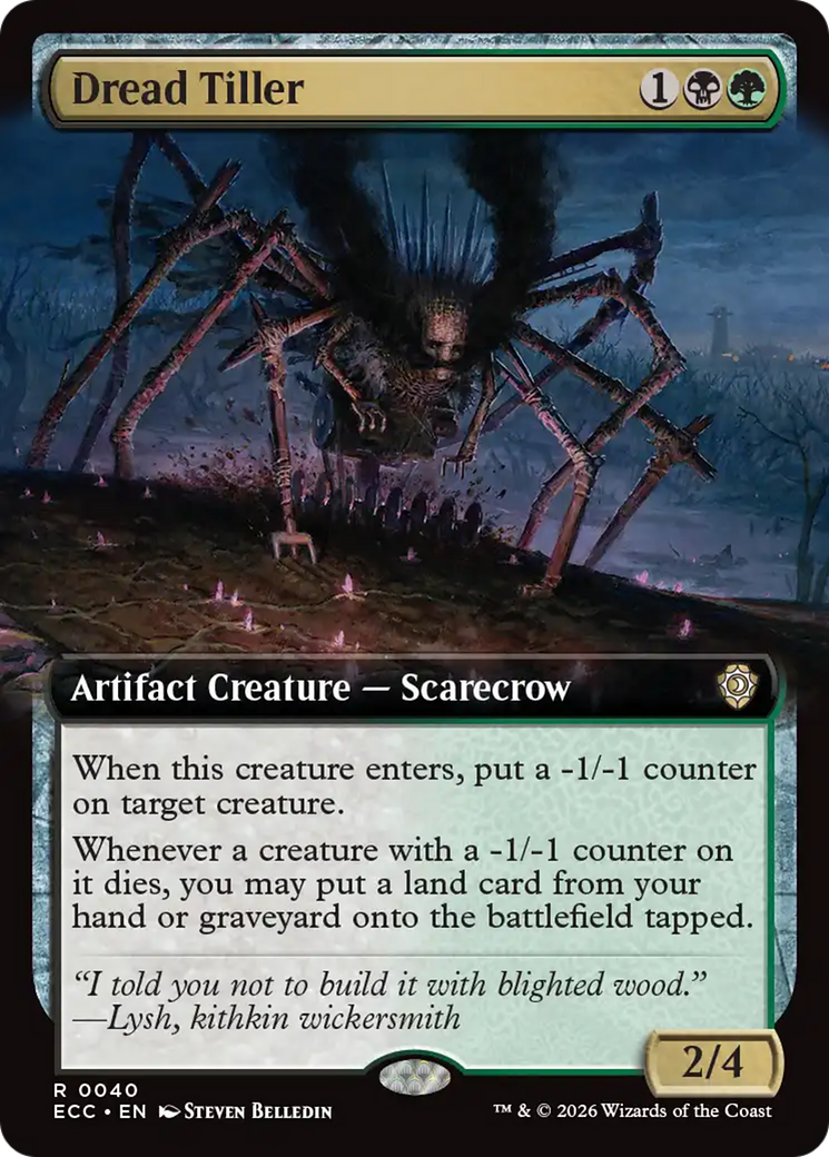 Dread Tiller (Extended Art) [Lorwyn Eclipsed Commander]