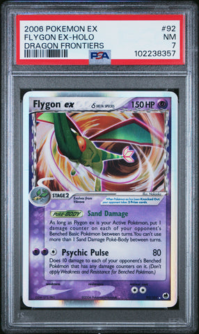 Flygon Ex Holo [Dragon Frontiers] #92 PSA 7 [Ex Dragon Frontiers 2006]