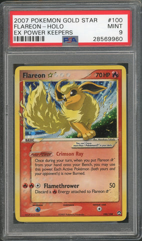 Flareon #100 [Holo] PSA 9 [Pokemon Ex Power Keepers 2007]