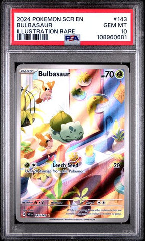 Bulbasaur [Illustration Rare] #143 PSA 10 [Pokemon Stellar Crown 2024]
