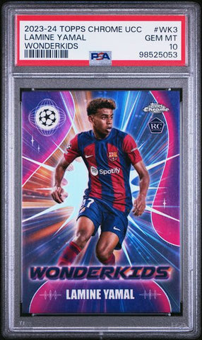Lamine Yamal #WK3 Wonderkids PSA 10 [2023-24 Topps Chrome Uefa Club Competitions]