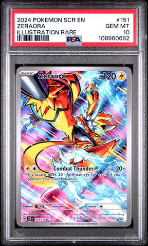 Zeraora [Illustration Rare] #151 PSA 10 [Pokemon Stellar Crown 2024]