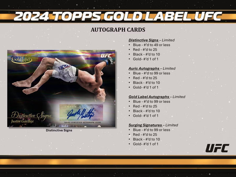 Topps Gold Label UFC 2024 - Hobby Box