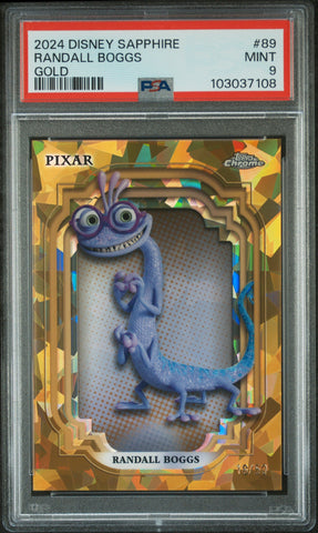 Randall Boggs [Gold] #89 18/50 PSA 9 [Topps Chrome Disney Sapphire Edition 2024]