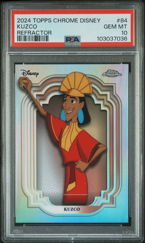 Kuzco [Refractor] #84 PSA 10 [Topps Chrome Disney 2024]