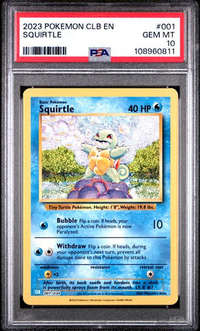 Squirtle #1 PSA 10 [Pokemon CLB Trading Card Game Classic 2023]