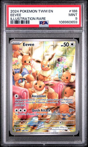 Eevee [Illustration Rare] #188 PSA 9 [Pokemon Twilight Masquerade 2024]