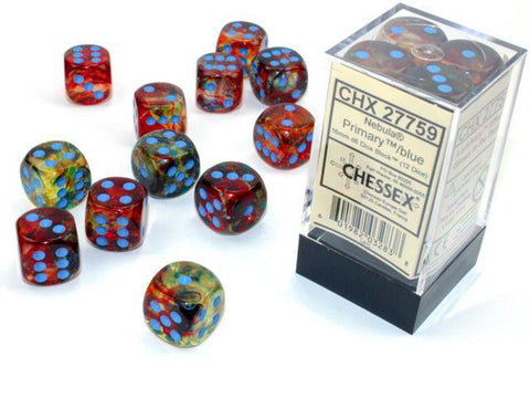 Nebula™ – 16mm d6 Primary/blue Luminary Dice Block