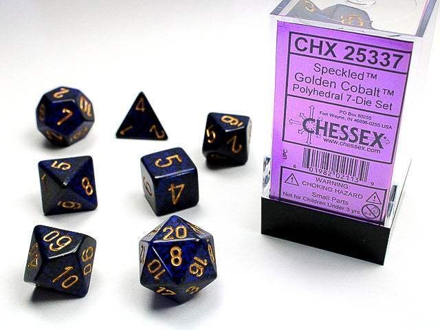 Speckled – Polyhedral Golden Cobalt™ 7-Die Set forside