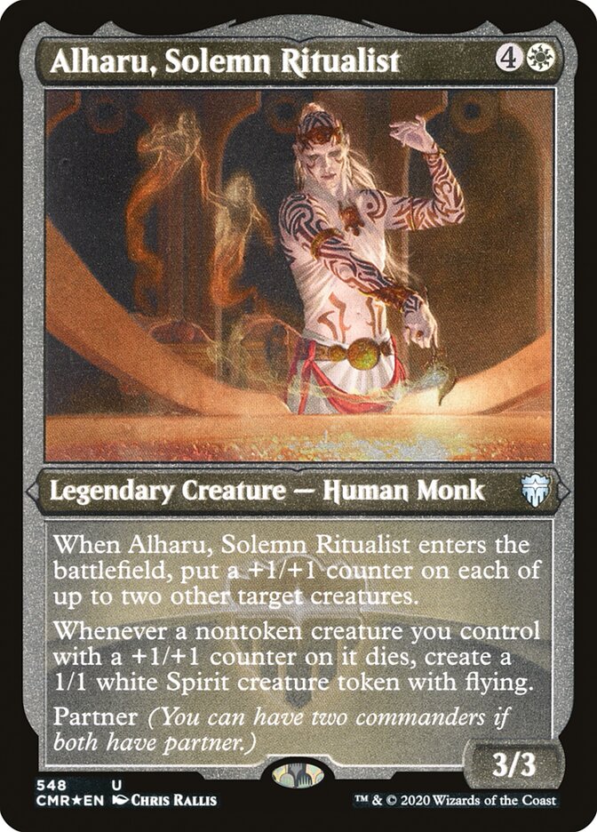 Alharu, Solemn Ritualist (Foil Etched) [Commander Legends]