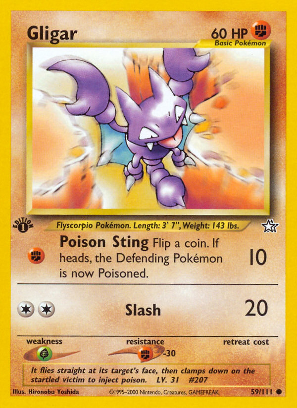 Gligar (59/111) [Neo Genesis 1st Edition]