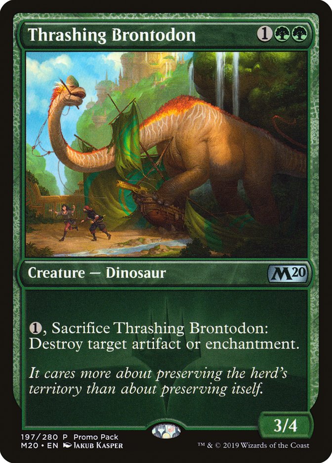 Thrashing Brontodon [Core Set 2020 Promos]