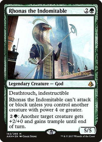 Rhonas the Indomitable (Prerelease Promo) [Amonkhet Prerelease Promos]
