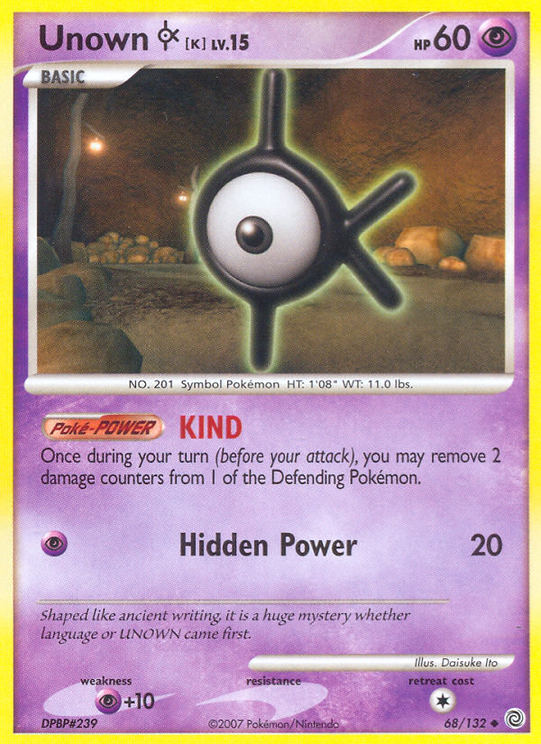 Unown K (68/132) [Diamond & Pearl: Secret Wonders]