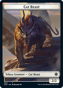 Elf Warrior // Cat Beast Double-Sided Token [Starter Commander Decks]