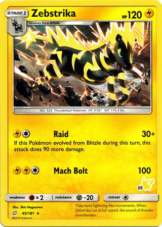 Zebstrika (45/181) (Pikachu Stamp