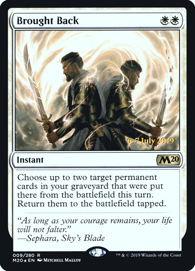 Brought Back  [Core Set 2020 Prerelease Promos]