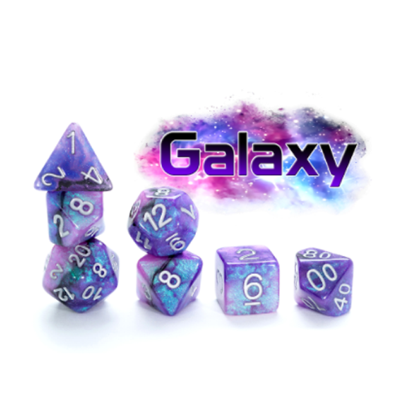 Aether Dice: Polyhedral Dice Set - Galaxy