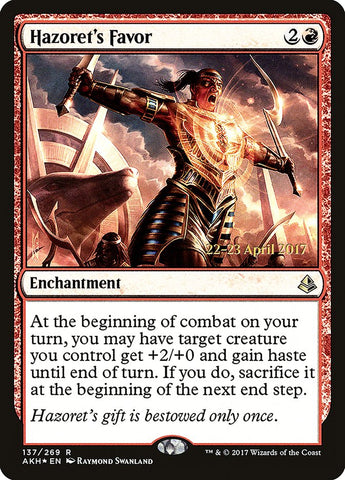 Hazoret's Favor (Prerelease Promo) [Amonkhet Prerelease Promos]