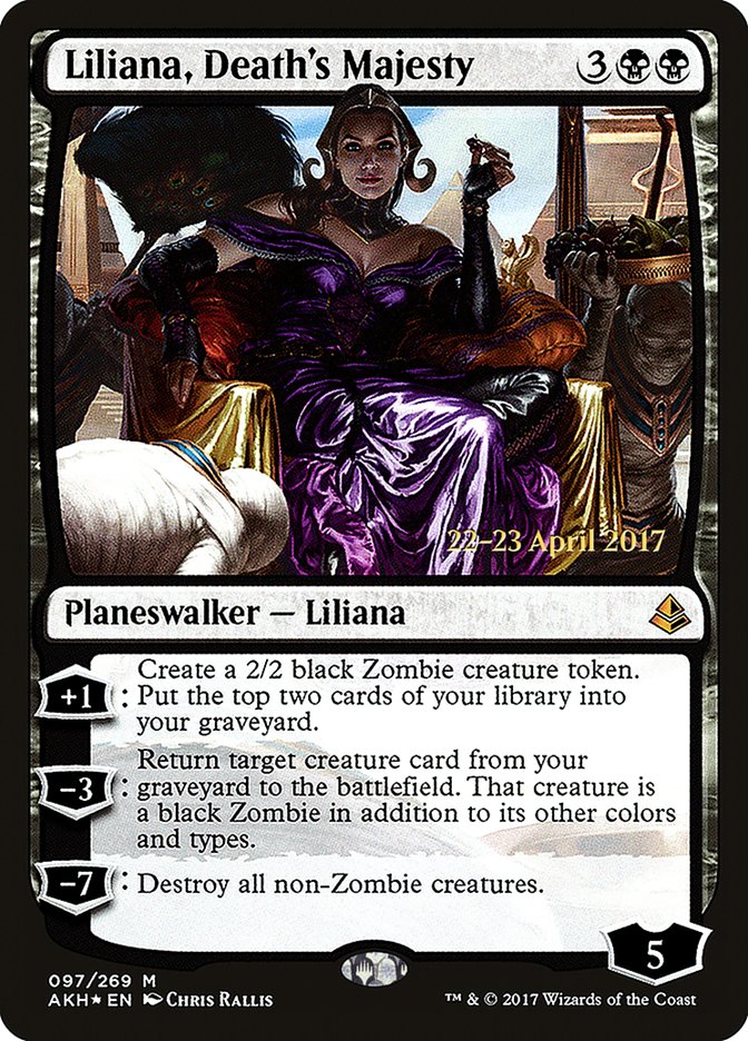 Liliana, Death's Majesty (Prerelease Promo) [Amonkhet Prerelease Promos]