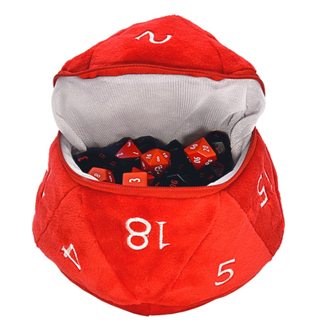 Ultra PRO D20 Dice Bag - Red & White