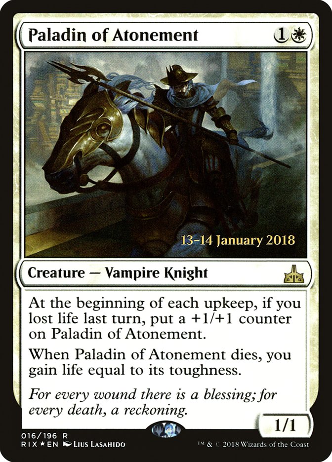 Paladin of Atonement [Rivals of Ixalan Promos]