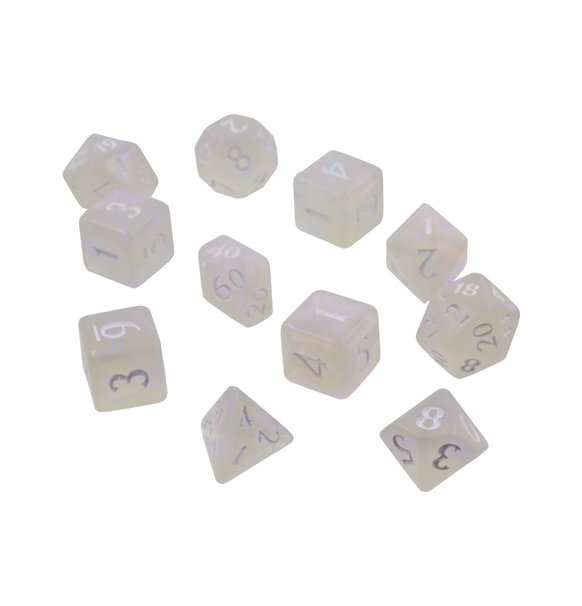 Eclipse Dice: Arctic White