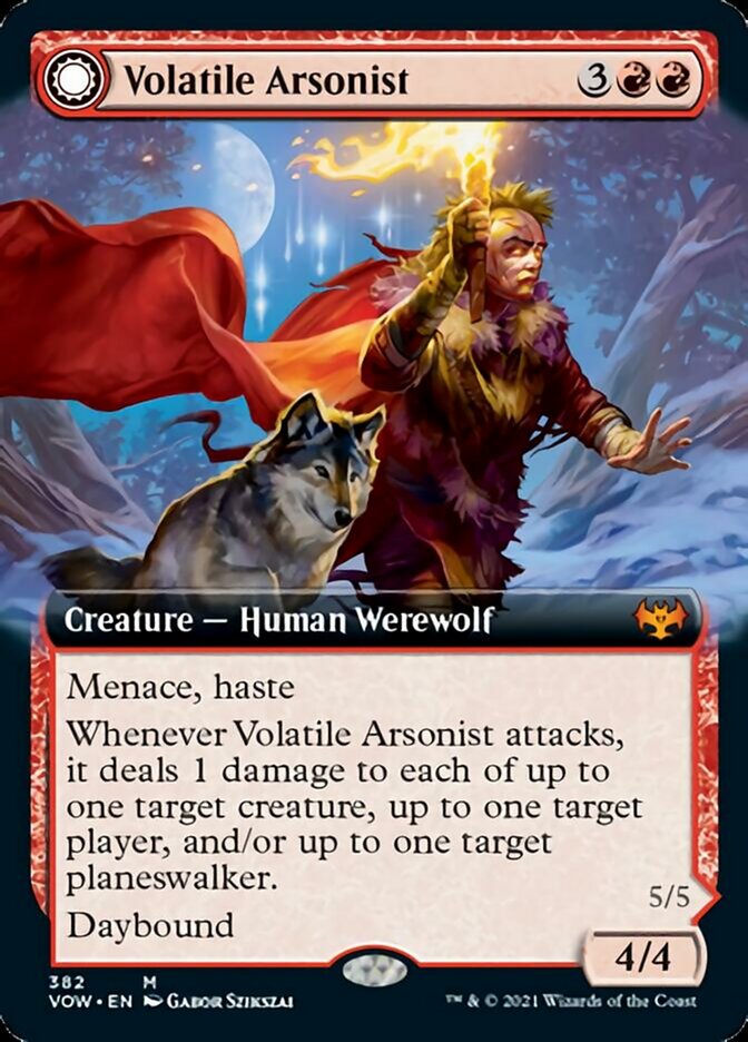 Volatile Arsonist // Dire-Strain Anarchist (Extended) [Innistrad: Crimson Vow]