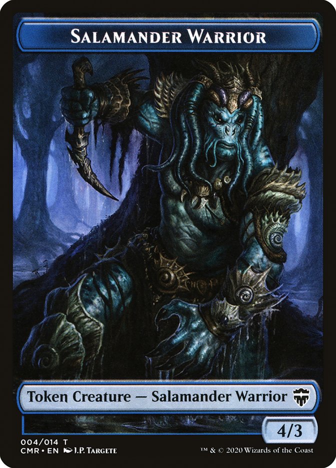 Angel // Salamander Warrior Token [Commander Legends Tokens]