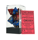 Gemini™ – Polyhedral Blue-Red w/gold 7-Die Set forside