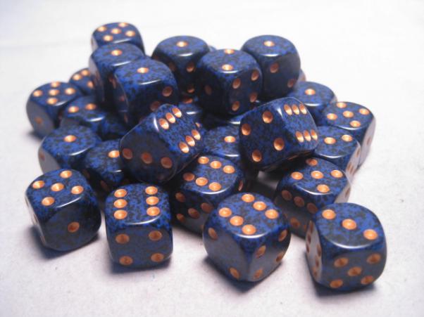 Speckled – 12mm d6 Golden Cobalt™ Dice Block™